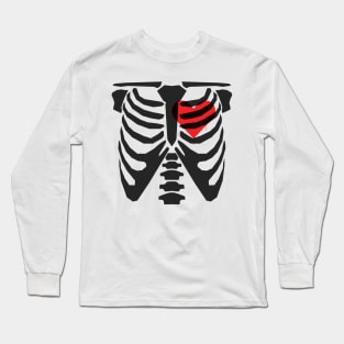 Caged Heart (Black v2) Long Sleeve T-Shirt